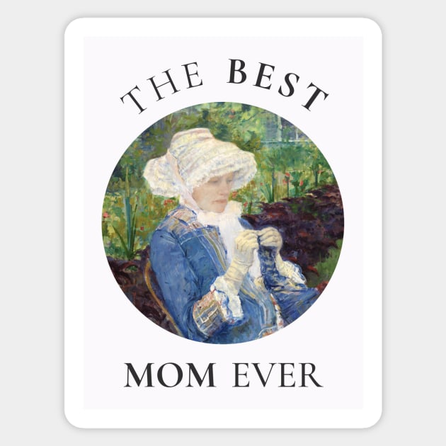 THE BEST KNITTING MOM EVER FINE ART VINTAGE STYLE MOTHER OLD TIMES Sticker by the619hub